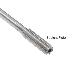 2pcs 5mm HSS M35 Round Shank 6 Straight Flutes Machine Cutter Chucking Reamer