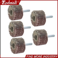 Findmall 5 Pack 1-1/2″x1″x1/4″ 60 Grit Aluminum Oxide Shank Mounted Flap Wheels