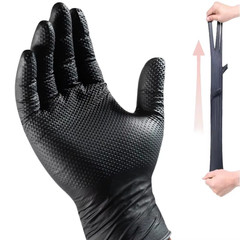 Heavy Duty Nitrile Gloves 8Mil Extra Thick Mechanic Home Garden Disposable Glove