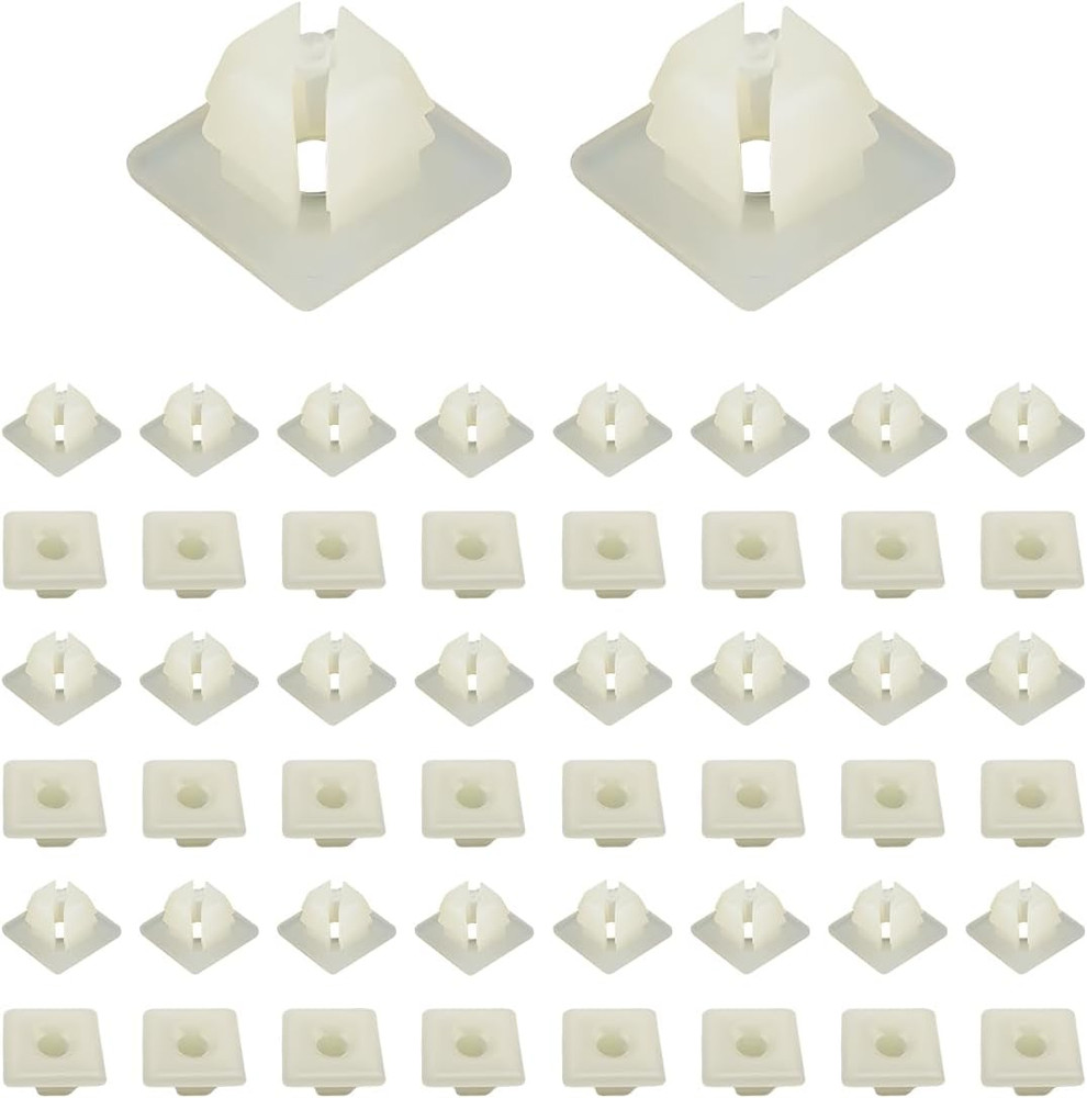 50Pcs Nylon License Plate Screw Inserts Self Tapping Threaded Retainers