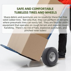 Durable 10-Inch Solid Rubber Tire & Wheel Set – Ideal for Hand Trucks & Carts