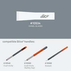 Slice 10534 Chisel Blade Finger-Friendly Edge Safer Choice Never Rusts Lasts