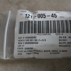 New Fisher Brand Ultramicrocell Quartz Cuvette 8.5 mm 100uL 14-385-928C