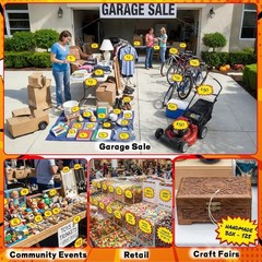 Garage Sale Stickers Disposable Yard Sale Price Stickers 2″x 3″& 3″x 4″
