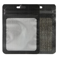 100/200/500 Translucent Window Color Design Border Hang Hole Resealable Zip Bags