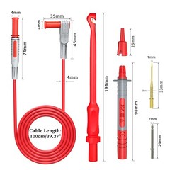 Cleqee Multimeter Automotive Test Leads Kit with Wire Piercing Clip Puncture Prob…