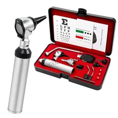 NEW ENT Opthalmoscope Ophthalmoscope Otoscope Nasal Diagnostic Set Kit + 3 BULB