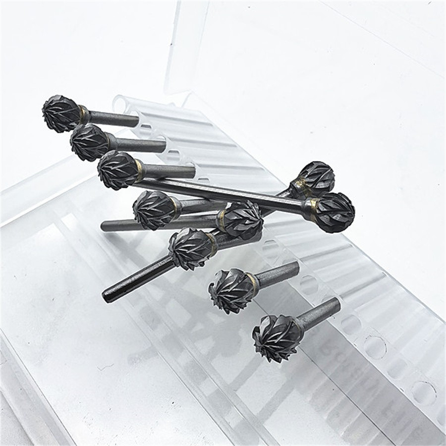10Pcs Dental Lab Polishing Bur Drills Tungsten Steel Carbide Burs Burrs 2.35MM D