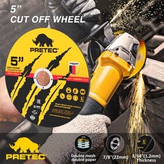 PRETEC 5″ Cut Off Grinding Flap Wheels 26 Pack Angle Grinder Discs Metal Steel