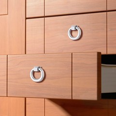4 Pcs Zinc Alloy Ring Drawer Pulls,Brushed Wardrobe Door Handles Cabinet Pull…