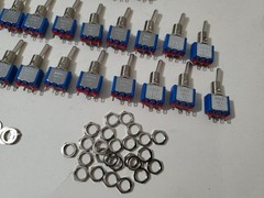 25pcs 5636 APEM Toggle Switch ON-ON, Solder Lug, Single-Pole, Panel Mount