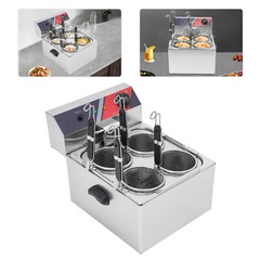 Commercial Pasta Cookers Electric Noodle Cooking Machine w/ 4* Strainer Baskets