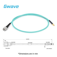 2.4mm Male to GPPO (Mini-SMP) Female Cable | RG-405SS Flexible Coax | DC – 50GHz
