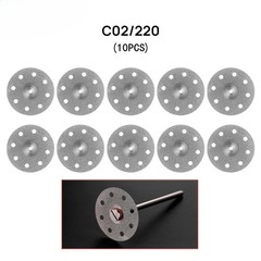 10 Pcs Dental Diamond Disc Wheel Teeth Cutting Polishing Discs/Mandrel 19/22 mm