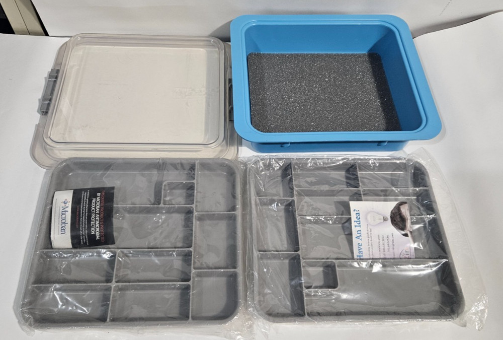 Zirc Dental Procedure Tub Complete Vibrant Blue / Gray 12.75″ X 11-3/16″ X 4″