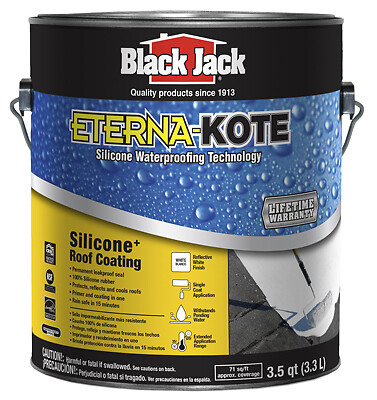 Black Jack 5576-1-20 Silicone Roof Coating, White, 1-Gallon – Quantity 1