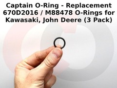 670D2016 / M88478 O-Rings for Kawasaki, John Deere (3 Pack)