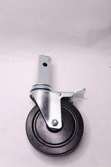 Post Swivel Lock Rubber Caster 1-1/4″ W x 1-3/8″ x 1-3/8″ L x 3-3/4″ x 5″