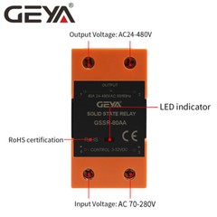 Single Phase Solid State Relay SSR-10/25/40AA 70-280VAC to 24-480VAC &Heat Sink