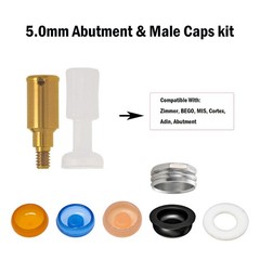 US Locator Abutment for Zimmer Screw-Vent 3.5 Titanium Abutment Male Cap Inserts