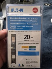 Eaton CHFP120A1CS All-In-One Breaker 20AMP, Single Pole. New