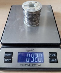 Telecore Plus Solder .032 Sn63 Pb27 P1 0.92 pounds remaining on 1# spool (roll)