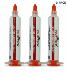3 Pack Lead-Free No Clean Soldering Flux Paste 10g Syringe SMD BGA PCB Repair