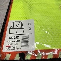 Ergodyne GloWear 8205Z High Visibility Sleeveless Safety Vest Size LIME 4XL 5XL