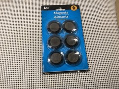Jot 6pcs Magnets 1.5” Round