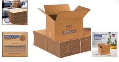 Durable 10-Pack Moving Boxes 18″L x 14″W x 12″H – Ideal for Packing & Shipping