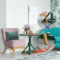 4 Rolls 120 Inch Felt Strip with Adhesive Backing 0.5 Inch, As Picture Shown