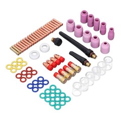 81Pcs Set TIG Welding Torch Kit Gas Lens Type 10 Glass Cup Accessories Tools♡