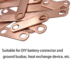 4PCS C110 Copper Flat Bar Stock, 2mm x 10mm x 400mm, 0.08×0.4×15.7 Length