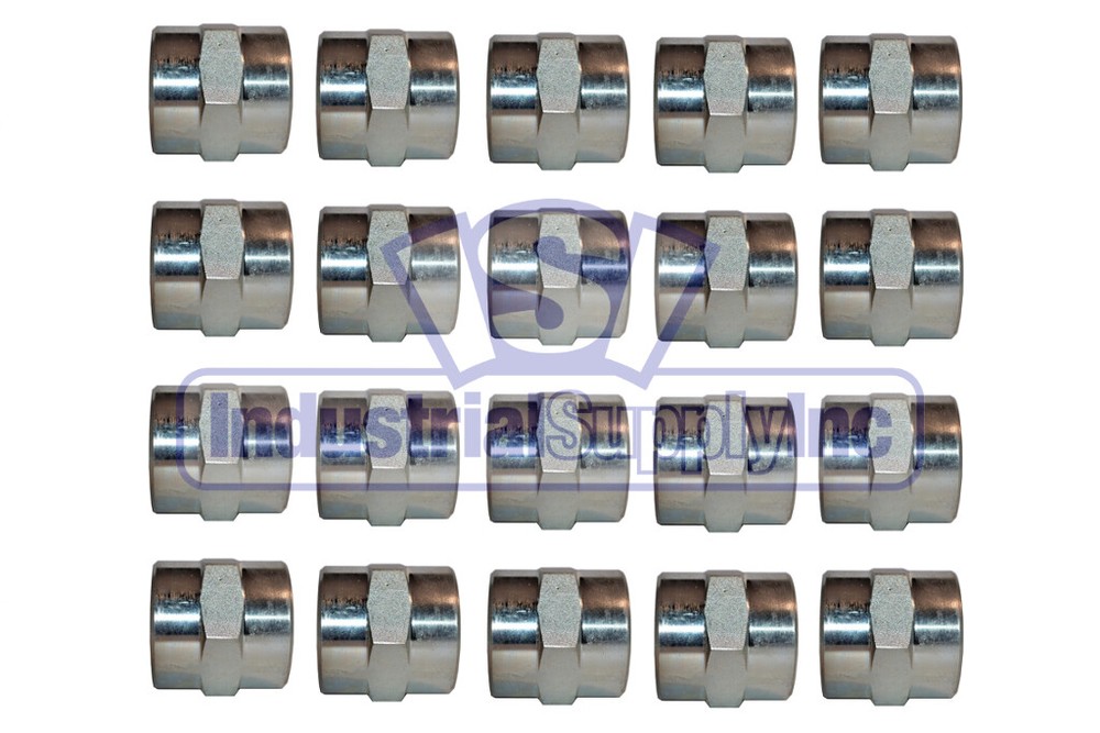 Pipe Coupler | 1/4″ Female NPT x 1/4″ Female NPT | 5000-04-04 | 20 Pack