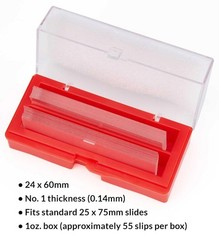 Globe Scientific 1419-10 Cover Glass, 24 x 60mm, No. 1 Thickness (Case of 10)