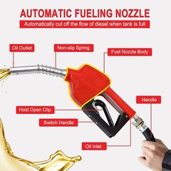 Portable 48 Gallon Fuel Tank with Pump for Gasoline & Diesel, 12V DC Pump
