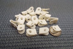 x20 SMALL 1/16 x 3/8 ESSENTRA N-1-19 WIRE CABLE CLAMP ROUND LOOP NATURAL FLAT #4