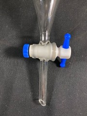 PYREX 500mL Squibb Separatory Funnel w/ Stopcock #22 Stopper Neck 6404-500