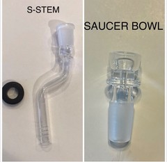 14mm Glass Downstem L-stem S-stem Bottle Stem Bong WaterPipe Bubbler Grommet DIY