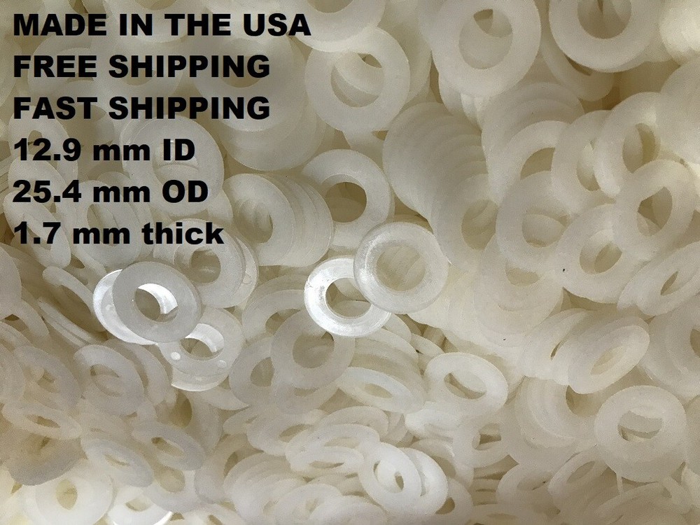 13 MM ID X 25 MM OD X 1.7 FLAT WASHER PLASTIC NYLON SPACER M13 13mm 25mm