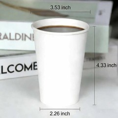 Coffee Cups, 50 Count 12 Oz Disposable Coffee Cups for Hot & Cold Drinks,
