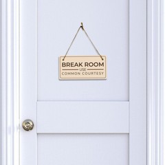 Keep Office Clutter-Free Tidy Desk Policy 5×10 Hanging Plus Sign | Office Decor