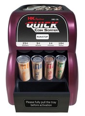 HK1A, USD Coin Sorter, Sorts 260 Coins Per Minute into Coin Wrappers, 1 Row C…