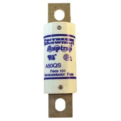 Mersen A50qs80-4 Semiconductor Fuse, 80A, Fast-Acting, 500V Ac, Bolt-On