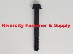 M8-1.25×70 Hex Flange Bolts 8mm x 70mm Screws M8x1.25 x 70 Flare Screws Black