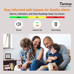 Temtop Air Quality Monitor PM2.5 AQI Monitor Real Time Display Air Test Gift P10
