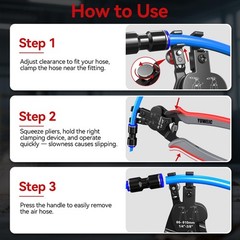 Air Line Disconnect Tool Push to Connect Fittings Pliers Quick Release Pneuma…