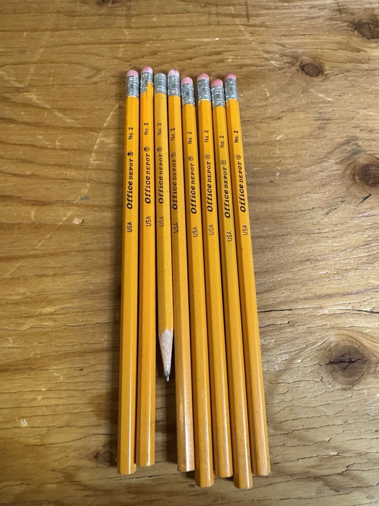Vintage Office Depot No 2 Pencils pack of 8