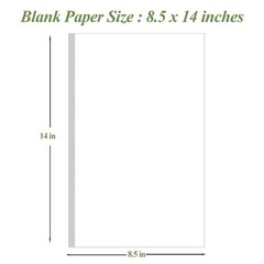 8.5″ x 14″ Blank Print Paper – 50Sheets/100Pages 1-Pack(8.5″ x 14″), White