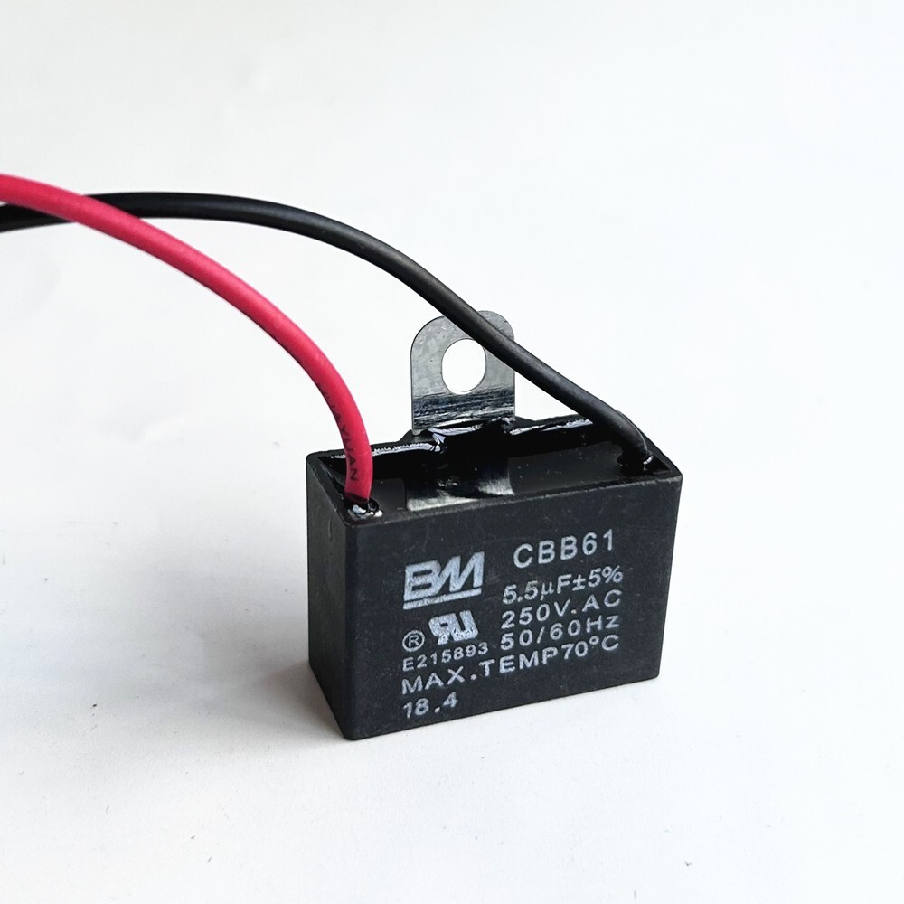 CBB61 5.5mfd 5.5uf 5.5uf 250V AC 50/60Hz Ceiling Fan Capacitor 2 WIRES US STOCK